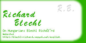 richard blechl business card